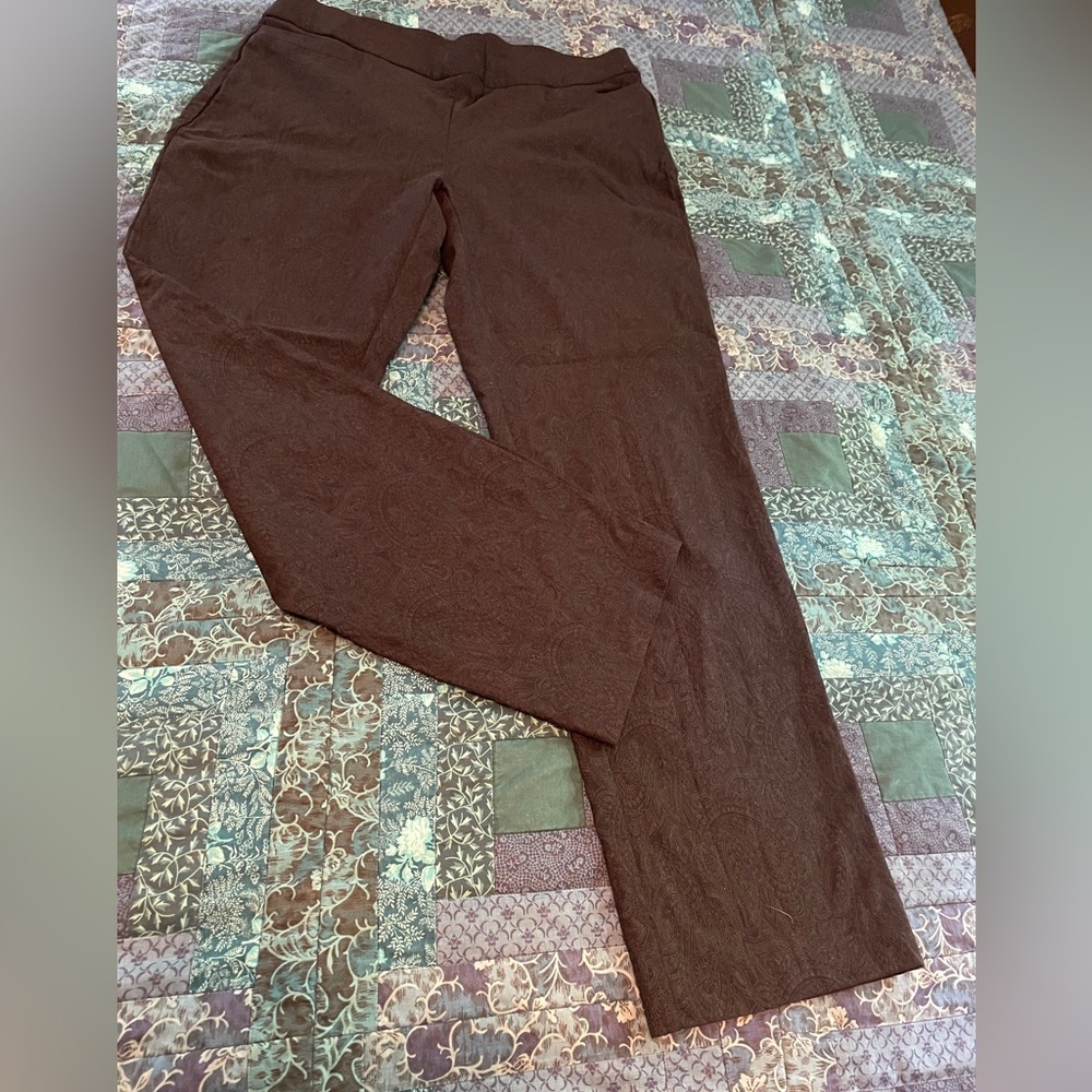 Briggs Black/Charcoal Paisley Dress Pants Women's Size 12